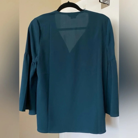 NWOT Boden Size 6 Dark Teal Green Flowy Boho Sleeve Top - Picture 4 of 8